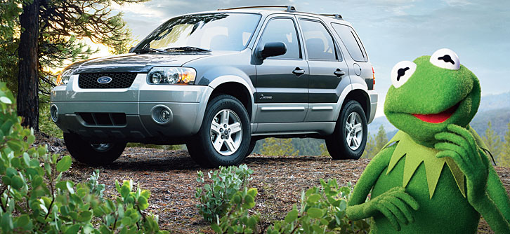 Kermit the Frog with Ford Escape Hybrid
