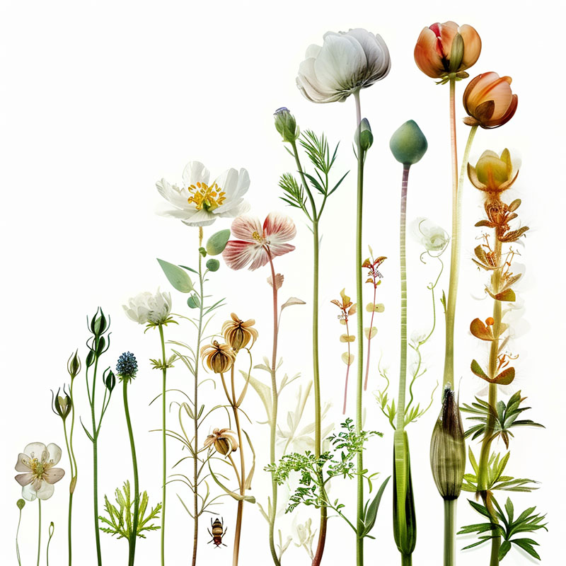 Seeds to Blooms: Time-Lapse Illustration