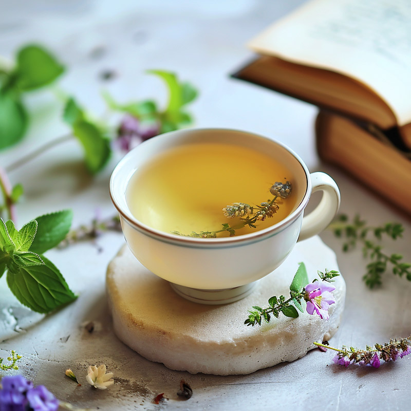 Health and Wellness Theme with White Tea