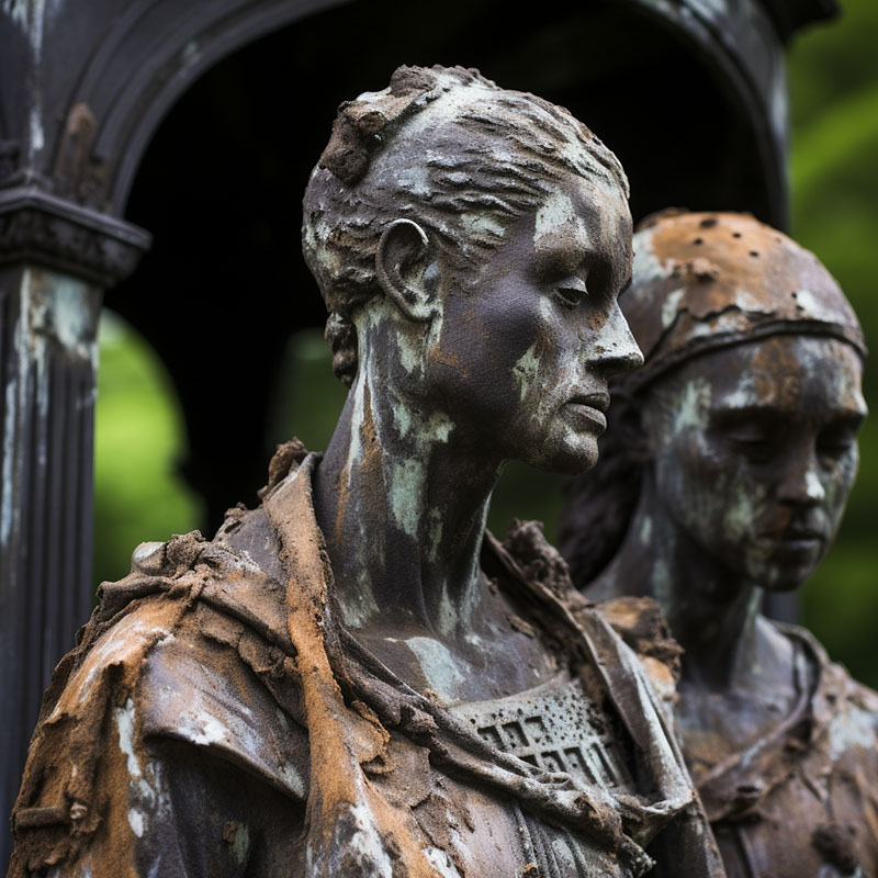 Acid Rain Damage on Statues