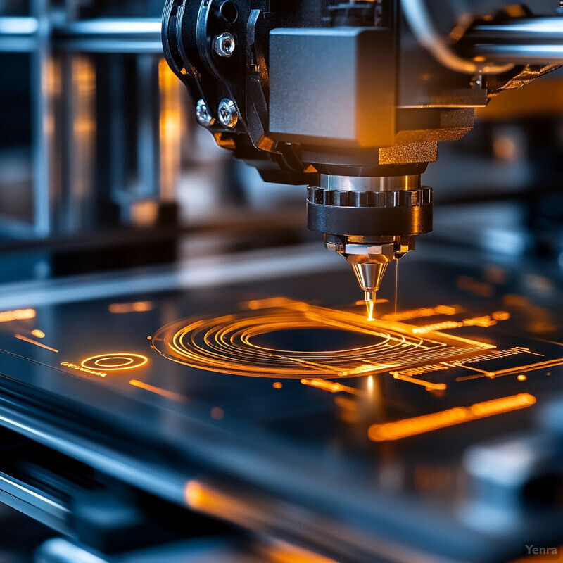 Automated Error Detection and Correction system in operation, featuring a 3D printer with a print bed and nozzle.