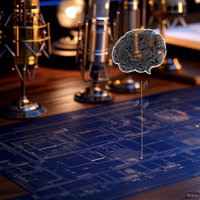 AI-optimized acoustic sensor placement setup on a wooden table.