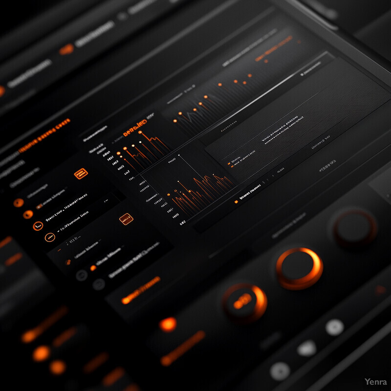 A collection of screens displaying graphs and charts for monitoring security threats.