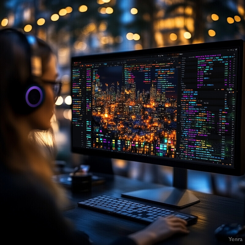 A person is working on their computer, possibly related to urban planning or architecture.