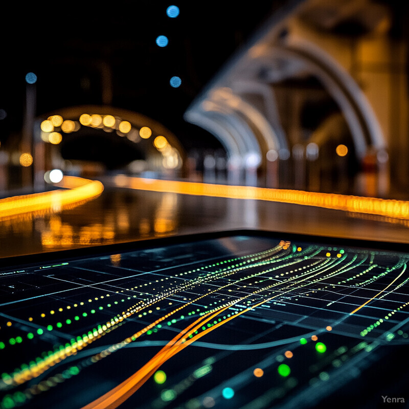 Real-time wind tunnel data interpretation display featuring a 3D graph with multiple curved lines and various visual elements.