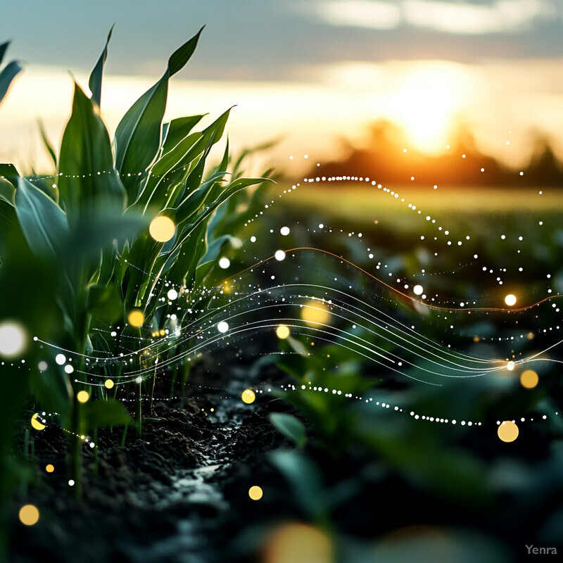 A sunset over a field of tall grass and trees.