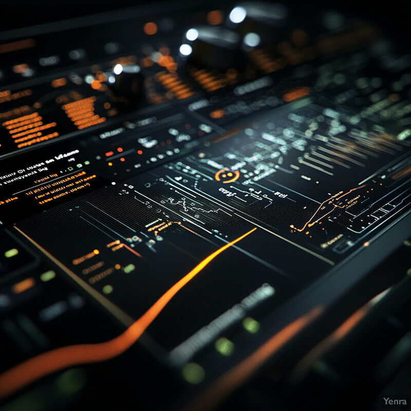 A computer screen displaying a complex graph or chart, likely representing some form of analysis or trend.