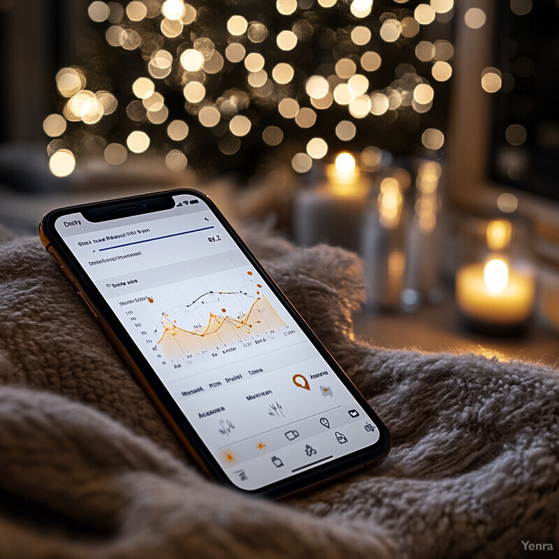 An iPhone displaying an Allergy Management App lies on a blanket in the background of a cozy room.