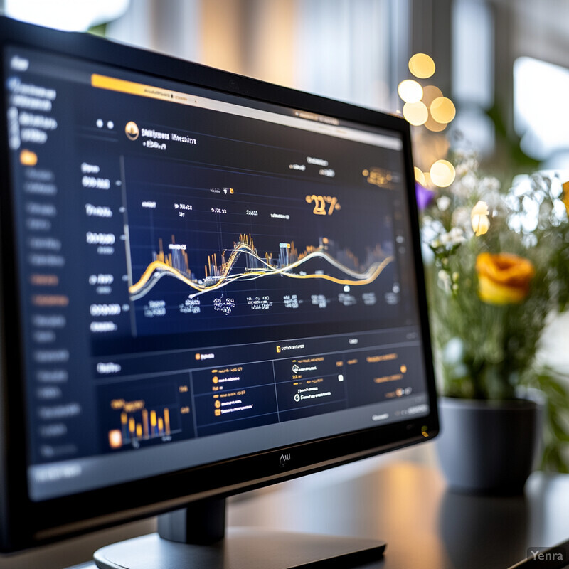 A computer monitor displaying a Continuous Quality Improvement dashboard for clinics.