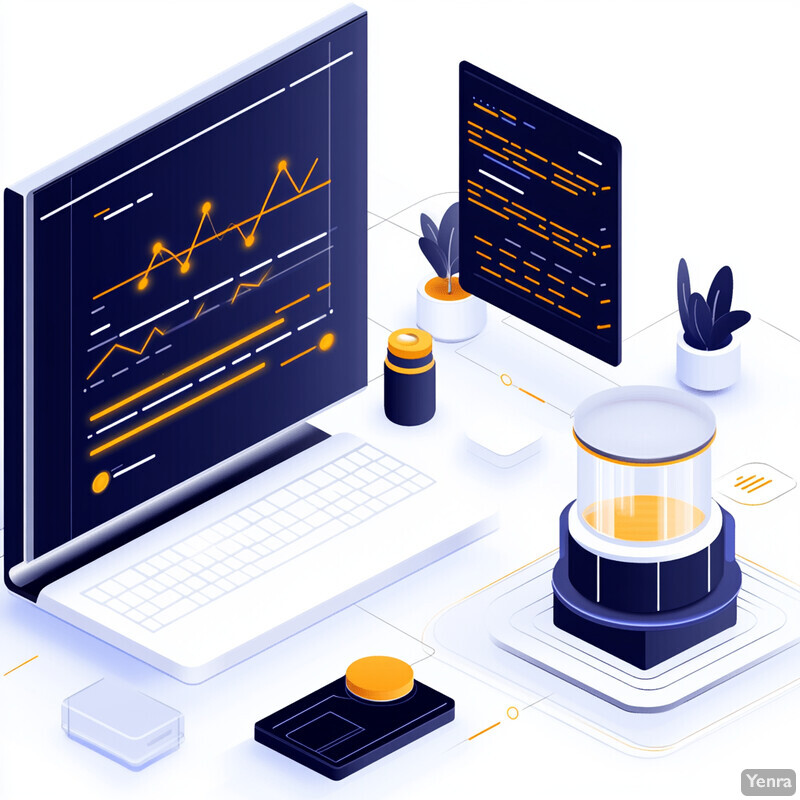 An infographic-style illustration of various objects and data visualizations, likely related to data quality management.