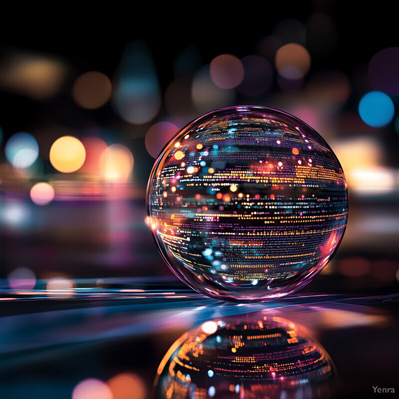 A glass sphere with intricate patterns and reflections symbolizing predictive analytics for emerging risks.