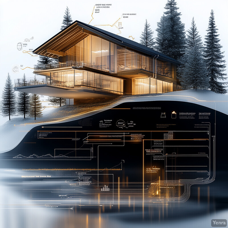 An infographic using a house to represent the process of Rapid Life Cycle Assessments (LCA), incorporating visual aids such as graphs and charts.