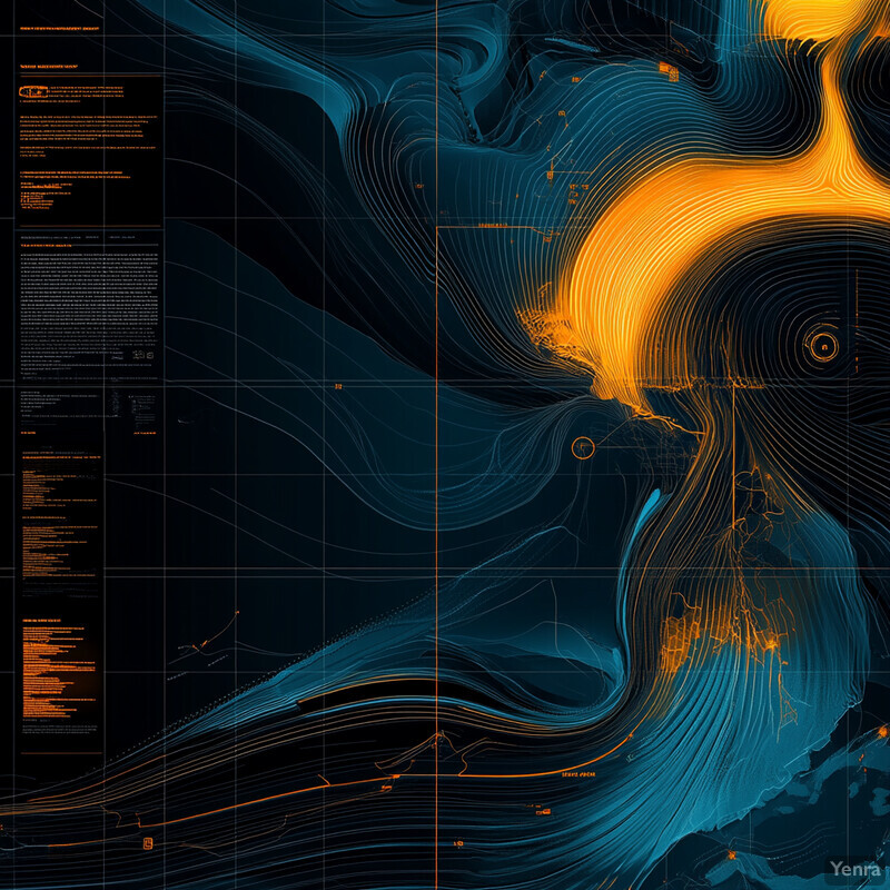 A sophisticated and intricate visual representation of data, likely related to scientific or technical concepts.