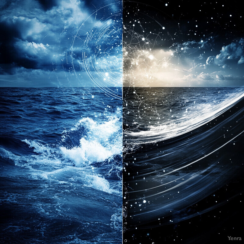 A visual representation of the ocean-atmosphere coupling, highlighting their interconnectedness and mutual impact.