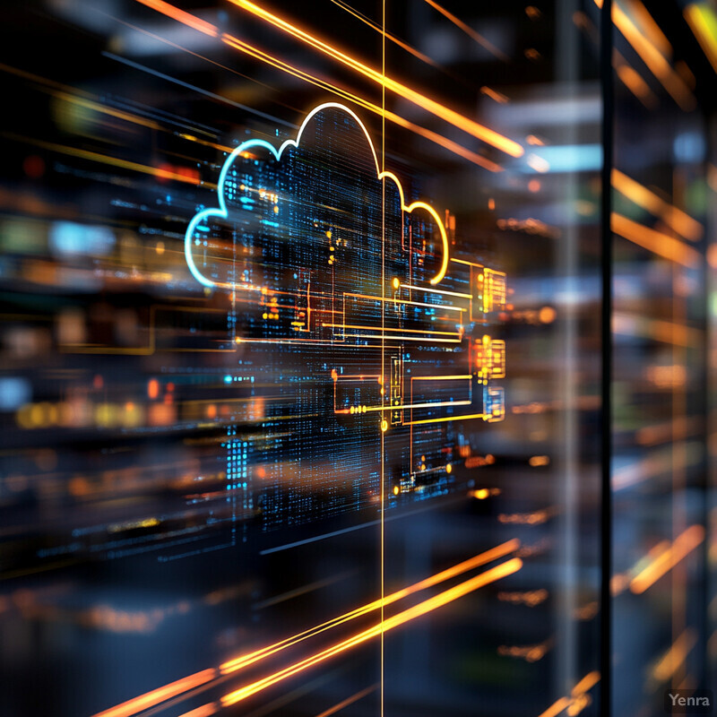 An abstract representation of cloud-based analytics.