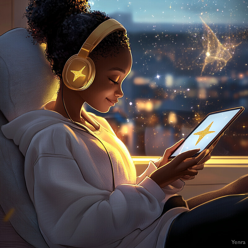 A young girl enjoys her digital device in a relaxed urban setting.