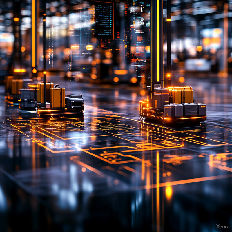 Automated Path Planning for AGVs in a warehouse setting.