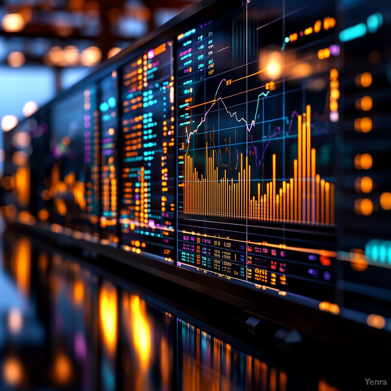 The image features a row of screens displaying various graphs and charts related to inventory forecasting and demand planning.