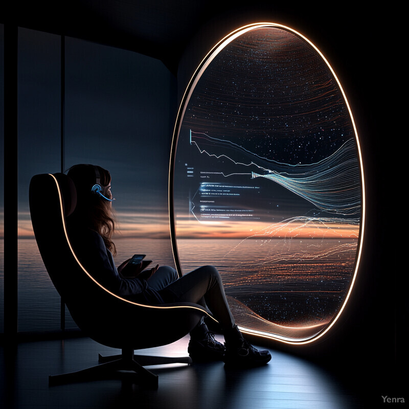 A woman enjoys a moment of relaxation while gazing out at an ocean sunset.