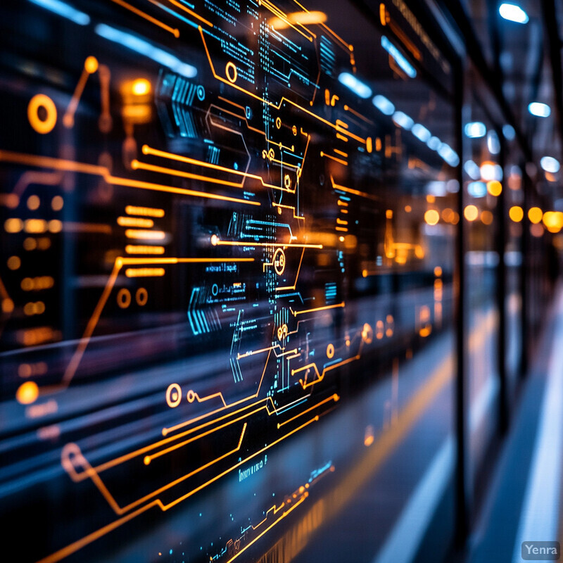 Abstract representation of data integration in public transit systems, conveying efficiency and organization.