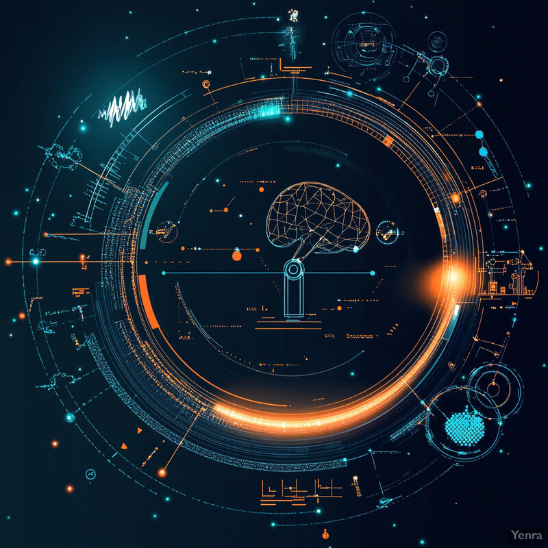 A futuristic representation of the human brain with integrated components and systems.