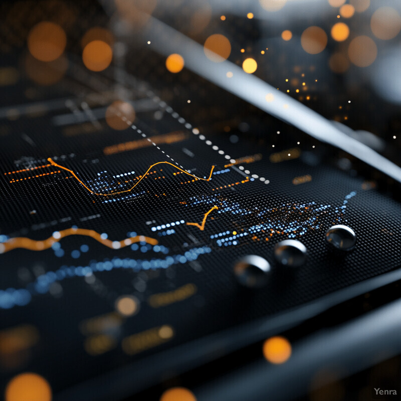 A graph displays fluctuating performance metrics over time.