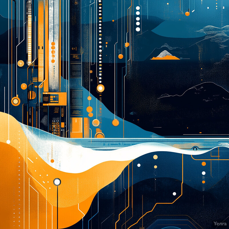 A futuristic and abstract representation of data analysis.