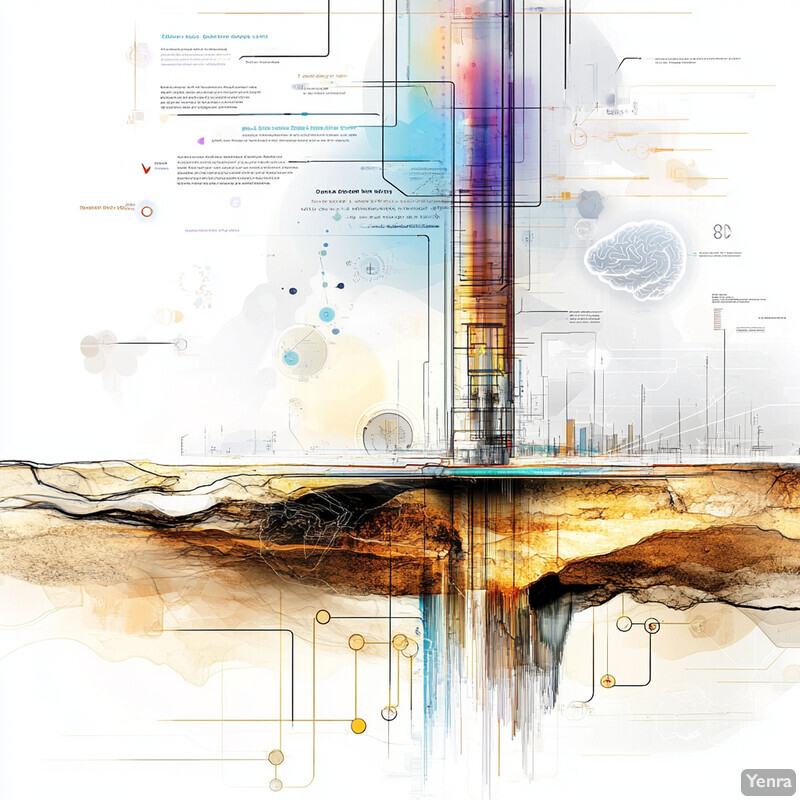 An infographic illustrating different concepts related to geochemistry and reservoir characterization.