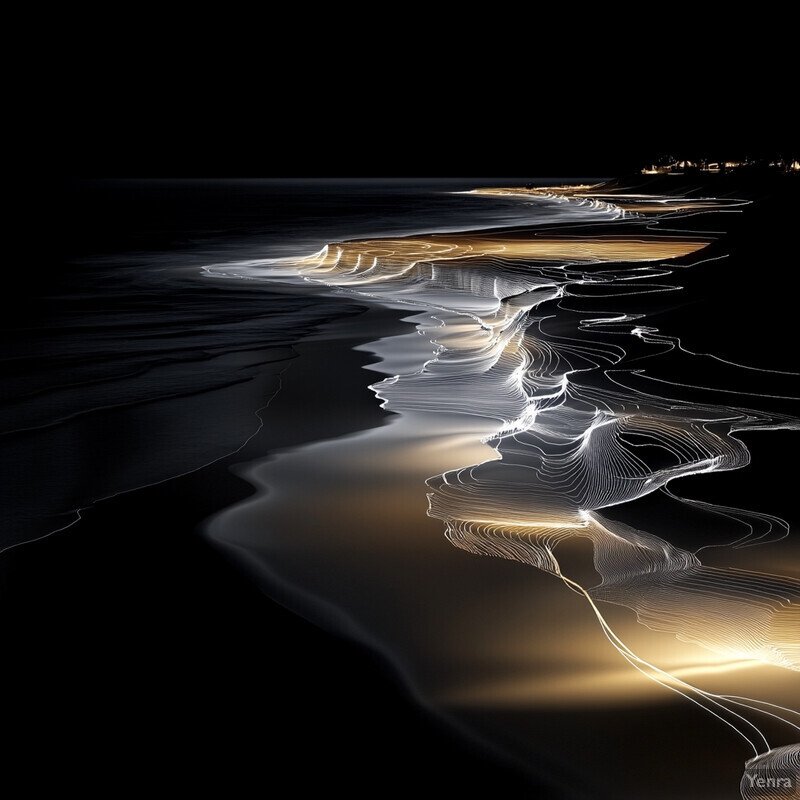 A visual representation of the impact of climate change on coastlines, highlighting the effects of rising sea levels on landforms.