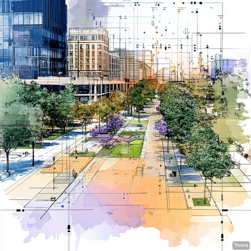 A detailed analysis of green infrastructure suitability in an urban setting.