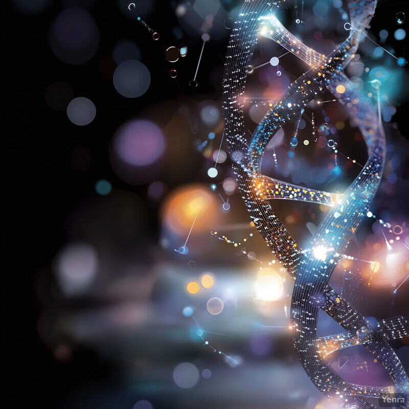 A dynamic image of Biomarker Discovery and Endpoint Refinement, featuring yellow circles representing biomarkers connected by DNA strands.