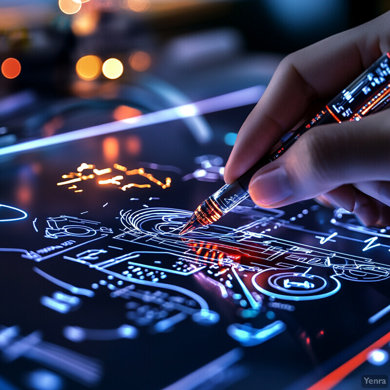 A person is designing and optimizing an intelligent protocol in an office setting.