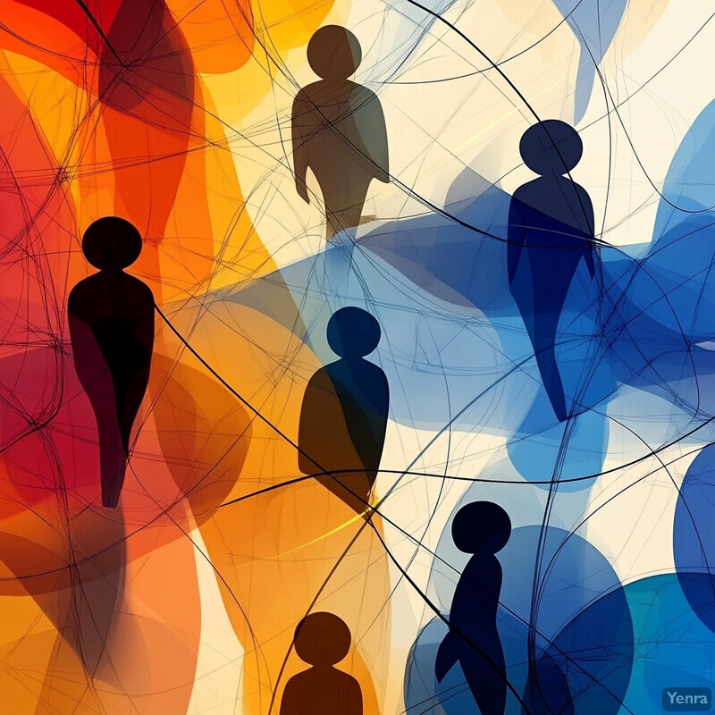 Audience Segmentation and Personalization represented through abstract silhouettes against a colorful background.