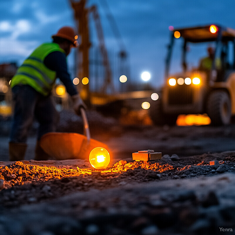 Workers on a construction site use Proximity Alert Systems to ensure safety.