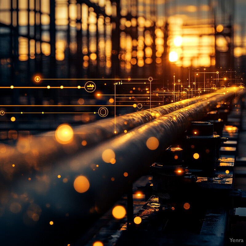 An image of metal pipes in an industrial setting.