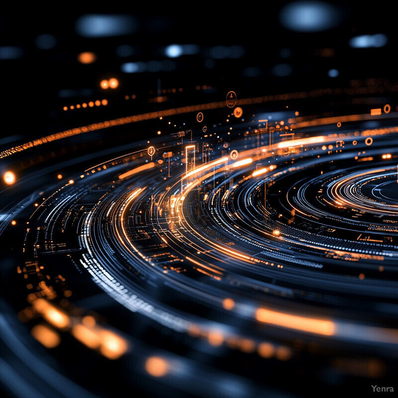 A complex visual representation of customer journey mapping and analytics, featuring a large circular graph at its center surrounded by smaller graphs and data visualizations.