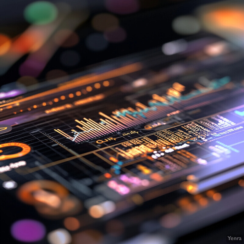 An image of data analysis with various graphs and charts.