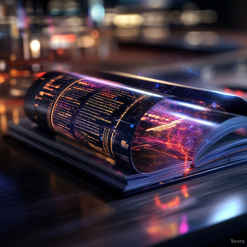 An open book with a glowing light emanating from its pages, set against a dark background.