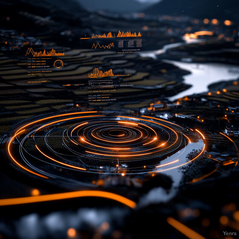 A futuristic cityscape at night, highlighting the intersection of technology and urban planning.