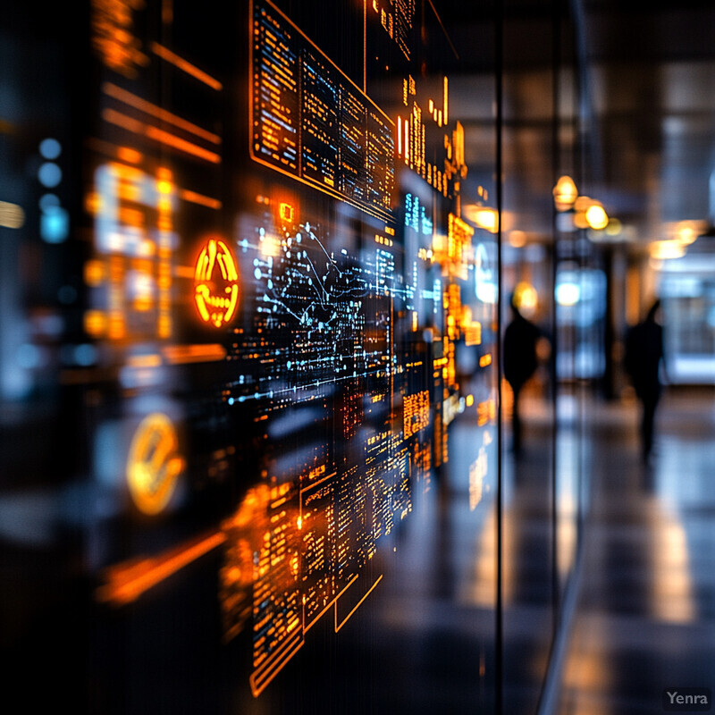 A large screen displaying charts and graphs related to insider threats in behavioral analytics.