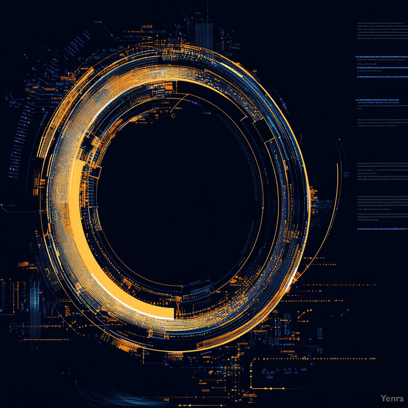 An abstract, high-tech depiction of continuous improvement through feedback loops.