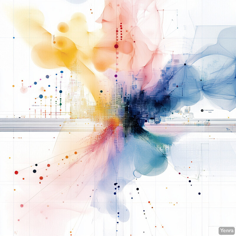 A dynamic representation of spatial clustering for community identification, featuring an abstract flower/butterfly shape with connected lines and a subtle grid pattern in the background.