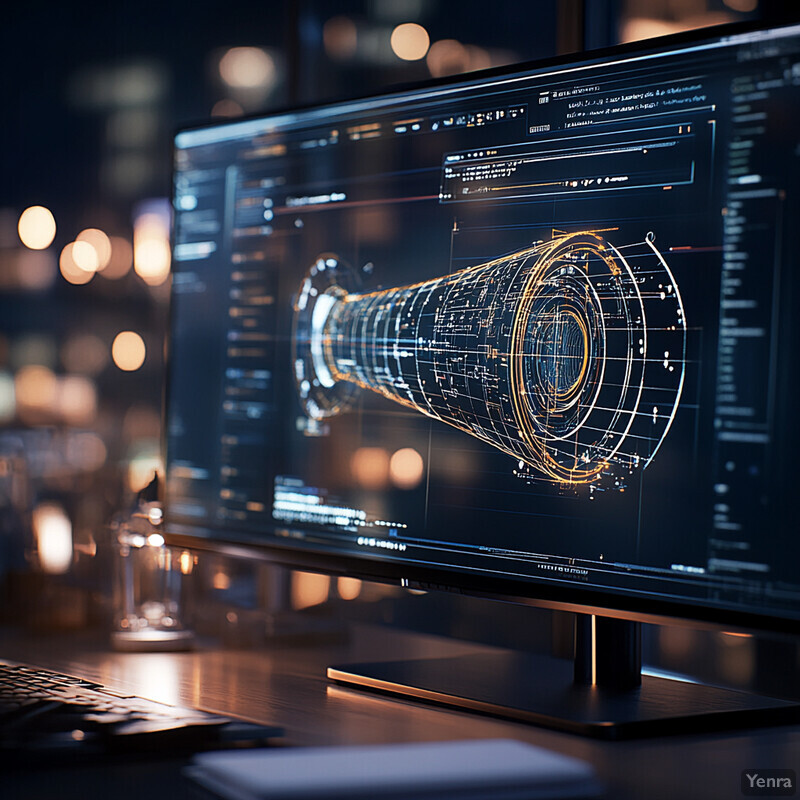 A computer monitor displaying an automatic storyboarding and prototyping software.