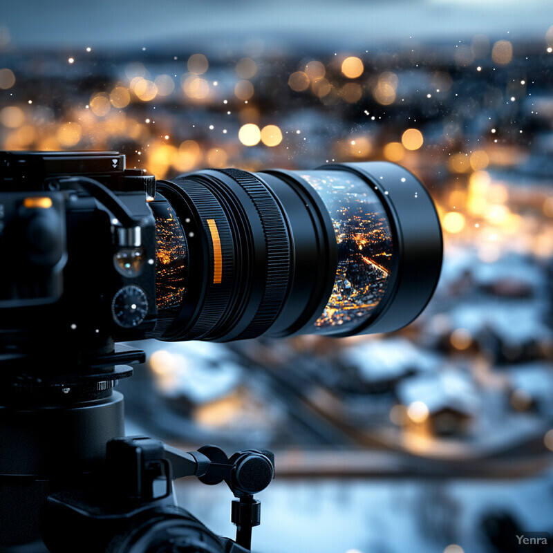 Long-Range Optical Tracking technology in action, capturing a cityscape with precision.