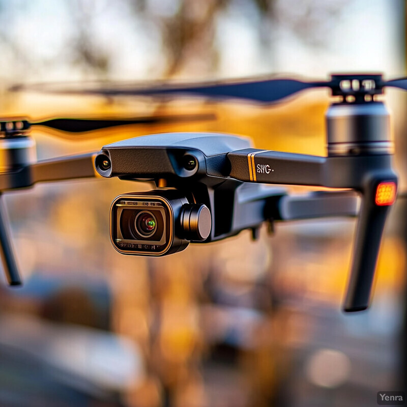 A drone with a camera and AI capabilities for long-range optical tracking.