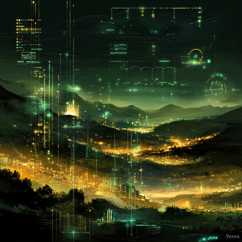 A futuristic city with advanced technology and a sophisticated navigation system.