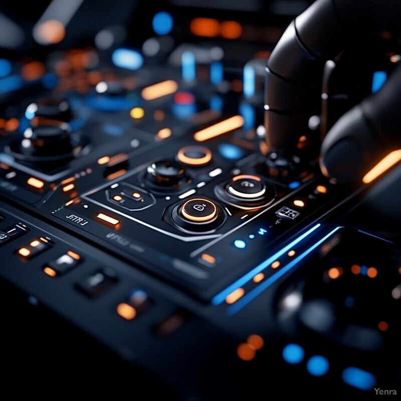 A DJ expertly controls a mixing board with two black headphones resting on top of it.