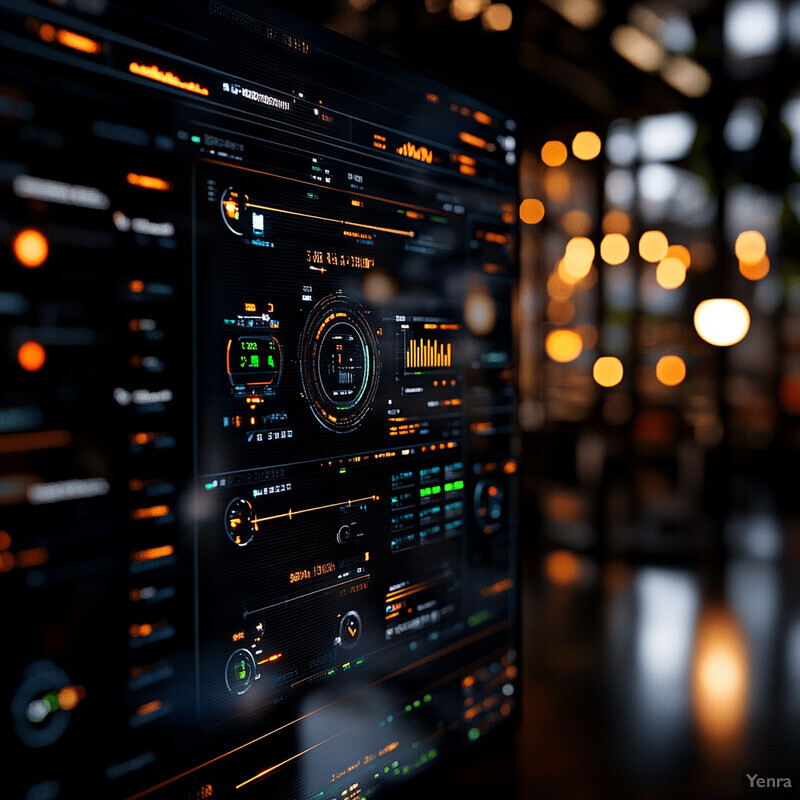 A detailed view of a real-time compliance monitoring system displaying multiple metrics and indicators across a large screen.