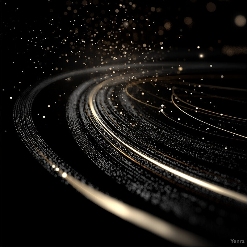 A mesmerizing blend of black and gold hues creates an abstract representation of a swirling vortex or tunnel.