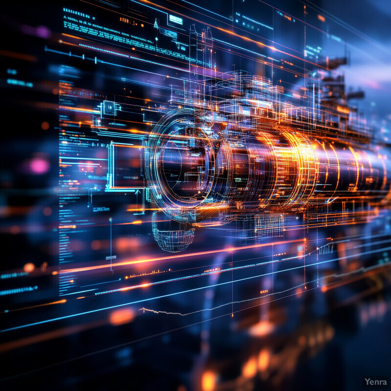 A futuristic representation of predictive maintenance insights featuring a large gear with intricate details.